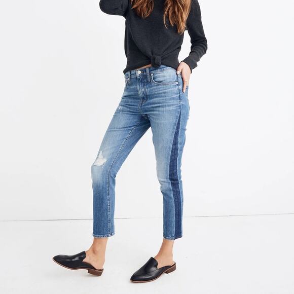 Madewell Womens 29T The Tall High-Rise Slim Boyjean in Raebrook Wash Eco Edition - Picture 1 of 8
